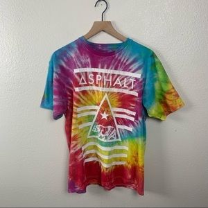 VINTAGE TIE DYE ASPHALT GRAPHIC TEE